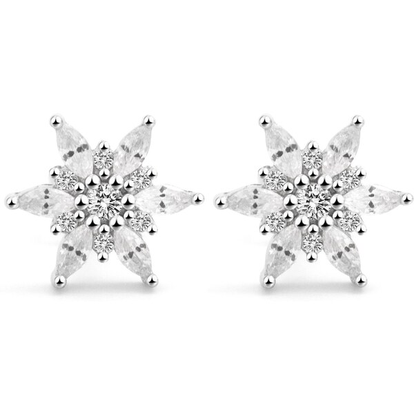 Beneto Štýlové strieborné náušnice Vločky AGUP2729 66589924