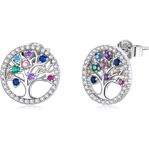 Emporial strieborné kôstkové náušnice Strom života BSE497 55672285
