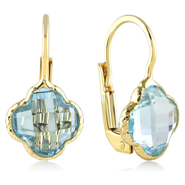 Lillian Vassago Zlaté náušnice s modrým topásom LLV22-GER112YT 41336841