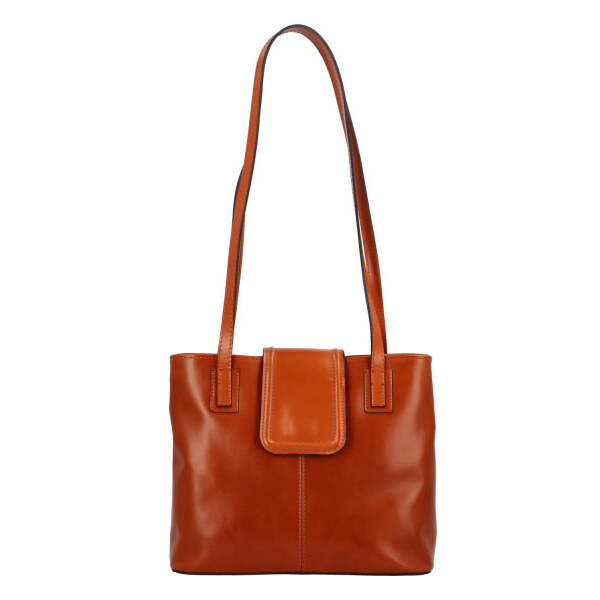 Dámska kožená kabelka cez plece koňaková - ItalY Yurama koňak 31776023