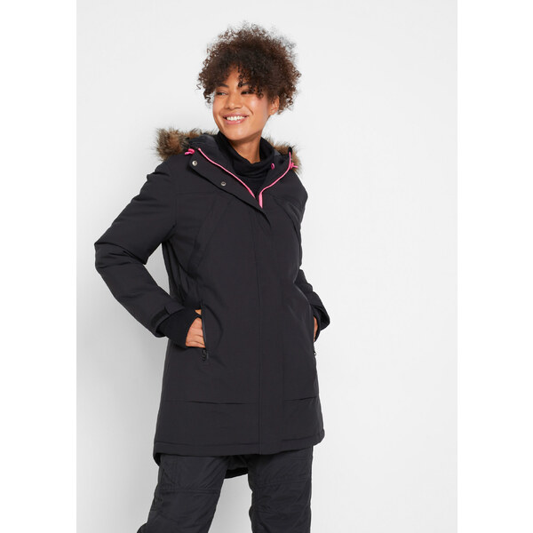 bonprix Funkčná nepremokavá bunda parka, farba čierna 44736472