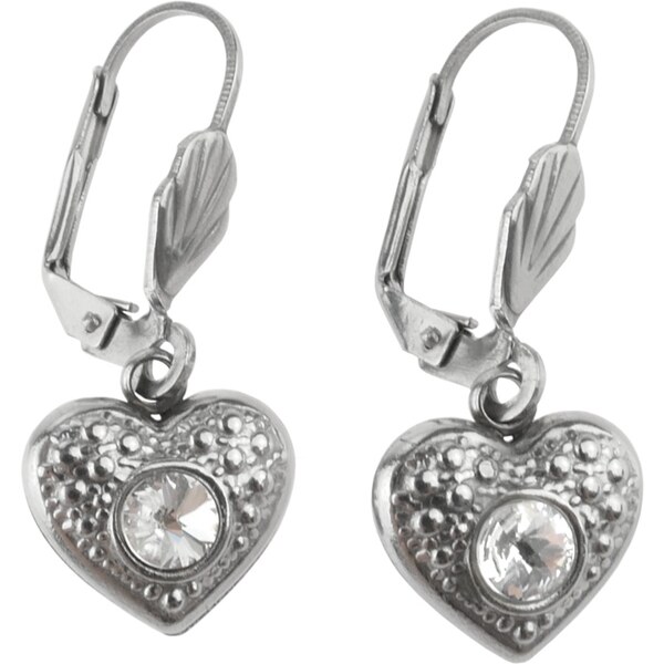 CITY STORM Náušnice srdiečka s očkom z ocele z chirurgickej ocele 66853675