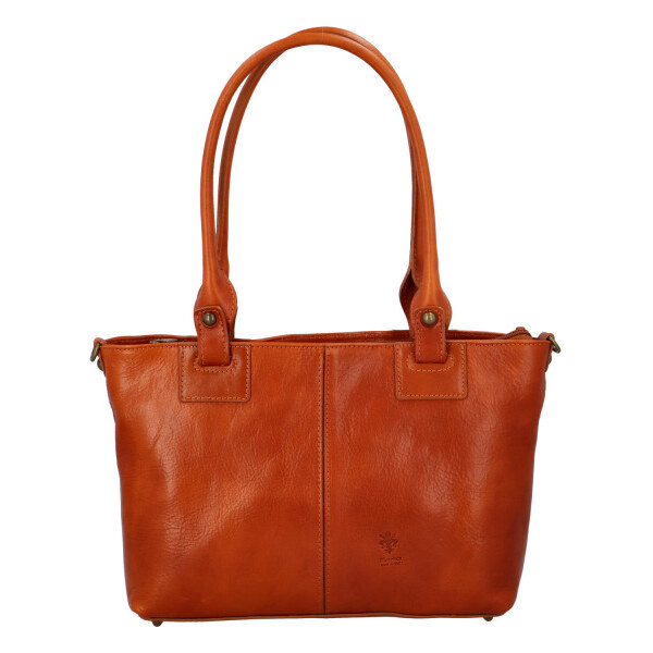 Dámska kožená kabelka koňaková - Delami Vera Pelle Armenias koňak 60936538