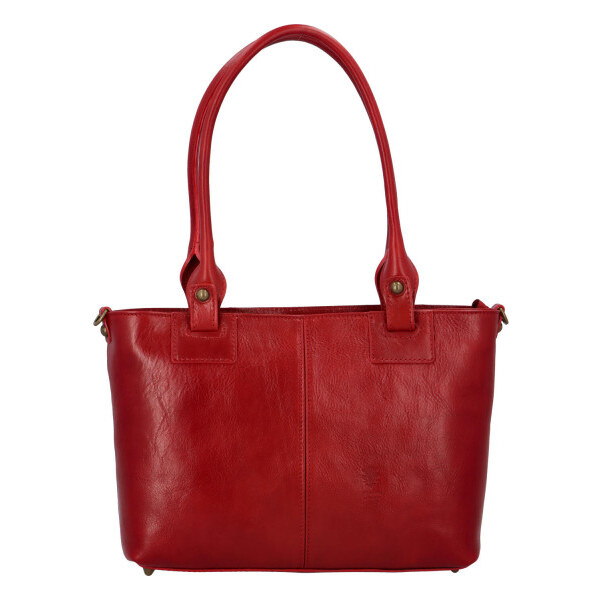 Dámska kožená kabelka červená - Delami Vera Pelle Armenias červená 48364080