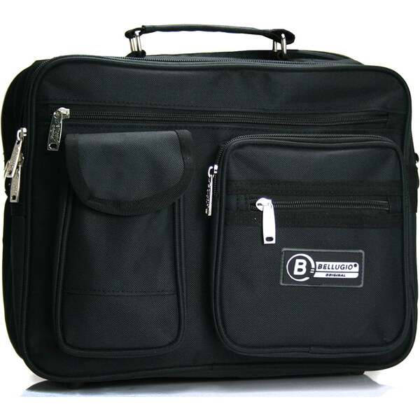 Pánska látková taška cez plece čierna - Bellugio F631 čierna 56864289