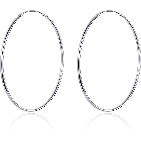 Emporial strieborné kruhové náušnice priemer 50 mm SCE711 55872048