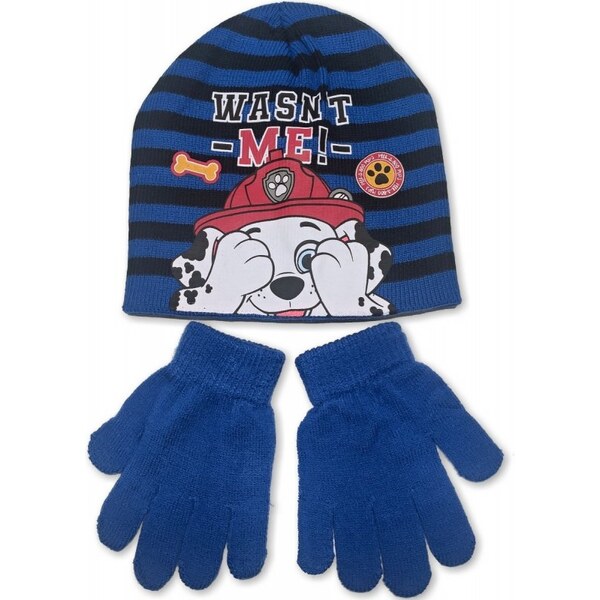 SunCity Chlapčenská čiapka + prstové rukavice Labková patrola - 28438010