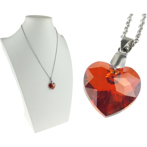 CITY STORM Retiazka s príveskom Swarovski v tvare Heart 18 mm farba 66889352