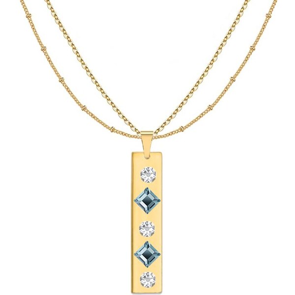 SWAROVSKI Elements Swarovski e. zlatý náhrdelník Patchwork s 28439329