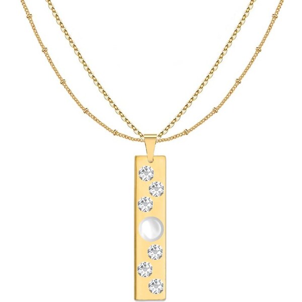 SWAROVSKI Elements Swarovski e. zlatý náhrdelník Patchwork s 28439330