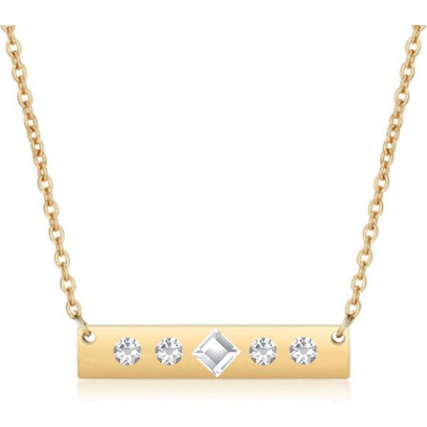 SWAROVSKI Elements Swarovski e. zlatý náhrdelník Patchwork s 28439323