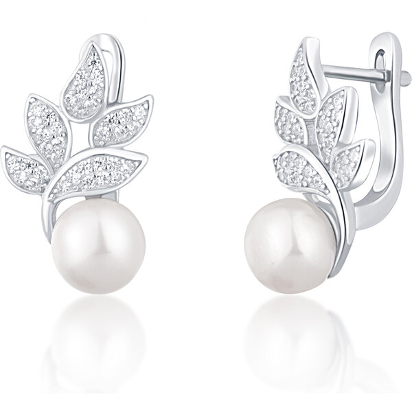 JwL Luxury Pearls Prekrásne strieborné náušnice s pravými perlami a 66581621