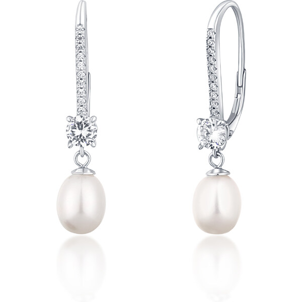 JwL Luxury Pearls Luxusné strieborné náušnice s pravými perlami JL0717 66582406