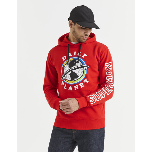 Červená pánska mikina s potlačou Celio Lvemansw 50503153