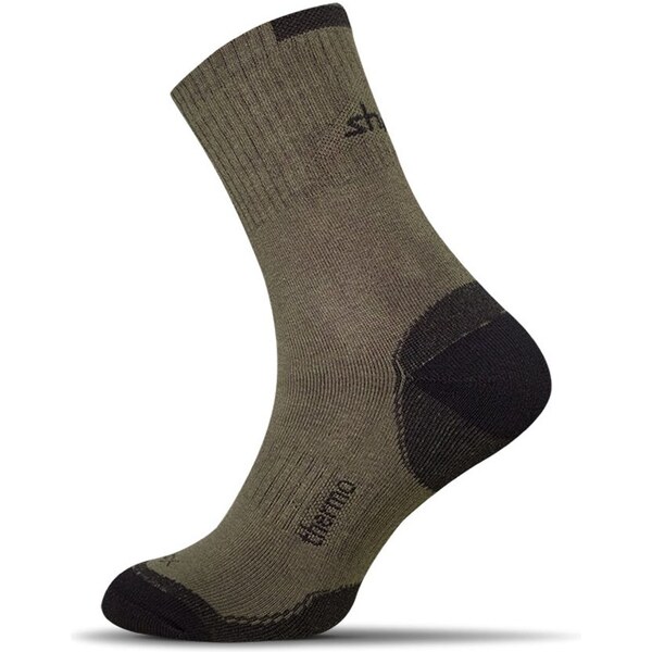 Buďchlap Termo bavlnené ponožky tmavo-zelené 28565451