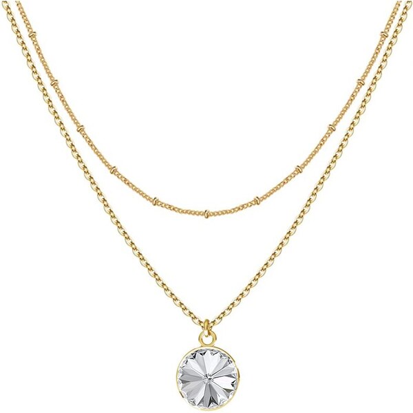 SWAROVSKI Elements Swarovski e. dvojitý zlatý náhrdelník Rondo sen6019 27477326