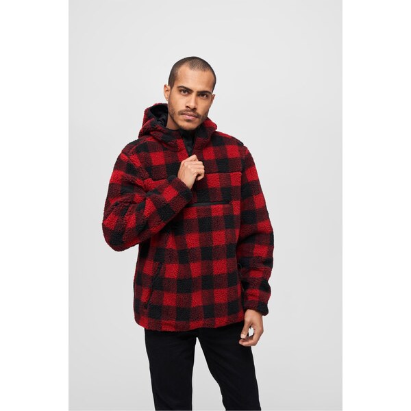 Brandit Teddyfleece Worker Pullover Jacket Red/Black 50680985
