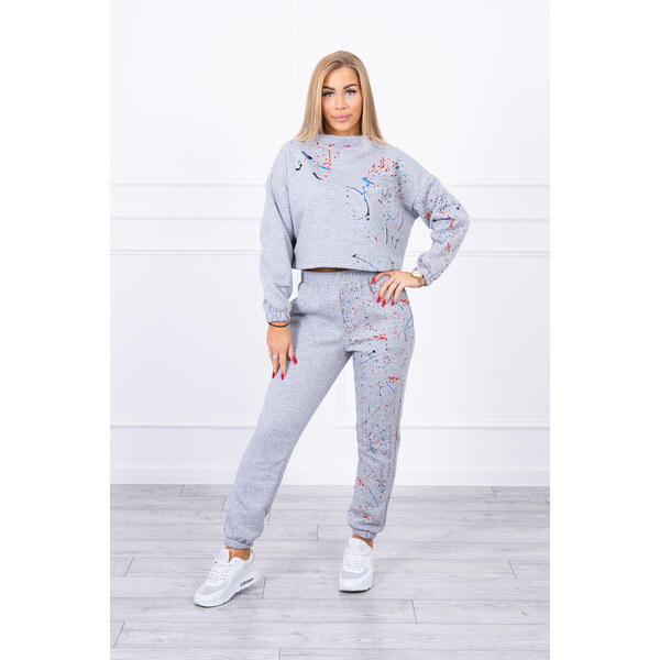 MladaModa Zateplená tepláková súprava s farebnou potlačou model 9330 28959319