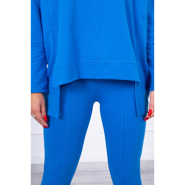 MladaModa Súprava oversize blúzky a legín model 9328 kráľovská modrá 28959332