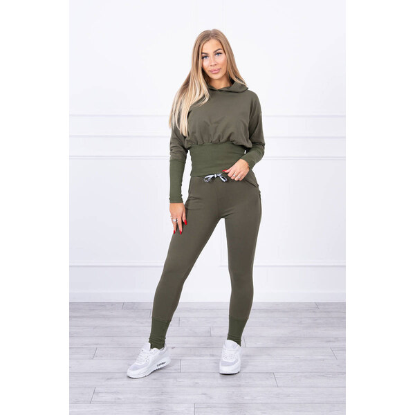 MladaModa Tepláková súprava s kapucňou a širokým pásom model 9323 28959333