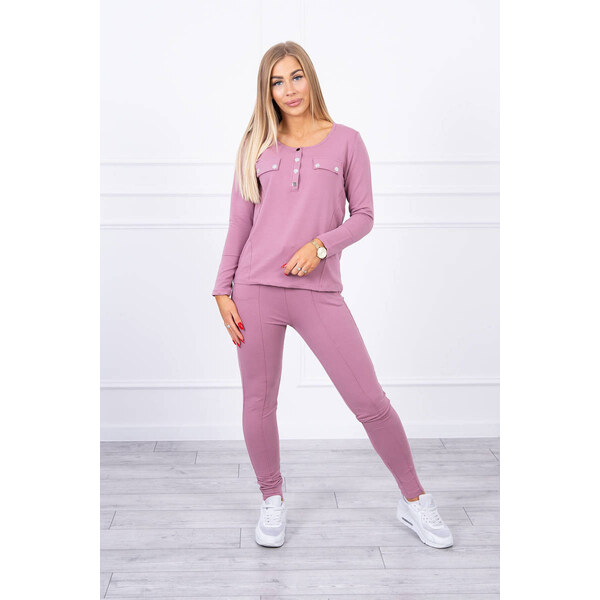 MladaModa Tepláková súprava z ozdobnými kovovými patentkami model 3D 28959364