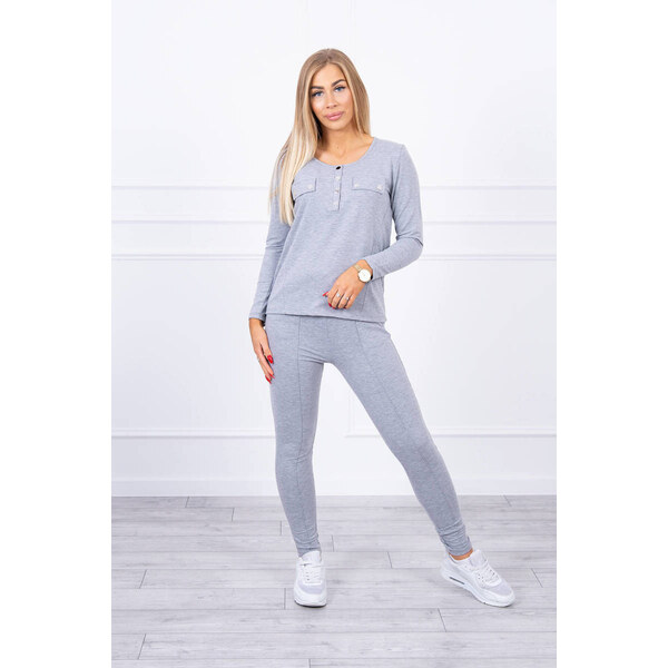 MladaModa Tepláková súprava z ozdobnými kovovými patentkami model 3D 28959366