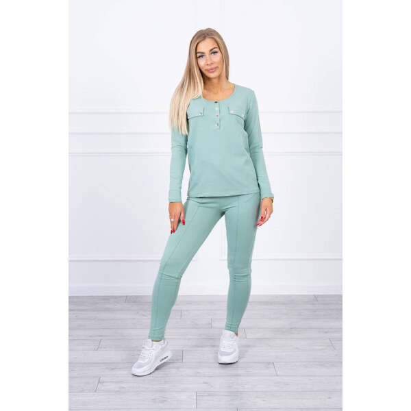 MladaModa Tepláková súprava z ozdobnými kovovými patentkami model 3D 28959370