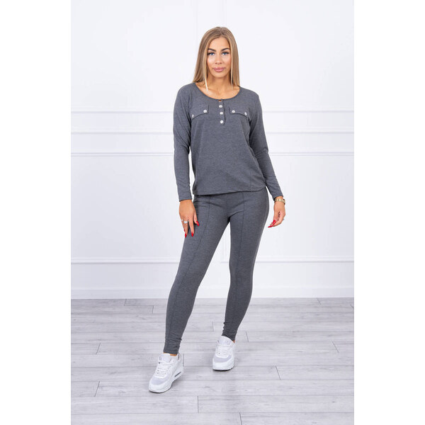 MladaModa Tepláková súprava z ozdobnými kovovými patentkami model 3D 28959373