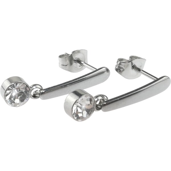 CITY STORM Dámske oceľové náušnice visiace s čírym očkom 66853584