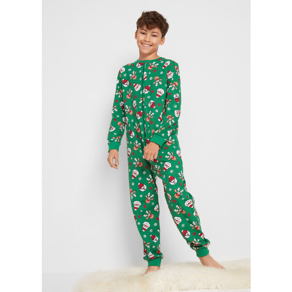 bonprix Chlapčenský overal s bio bavlnou, farba zelená 44734188