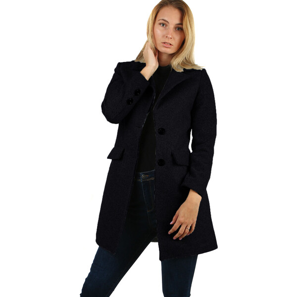 Glara Zimný jednofarebný kabát 28843256