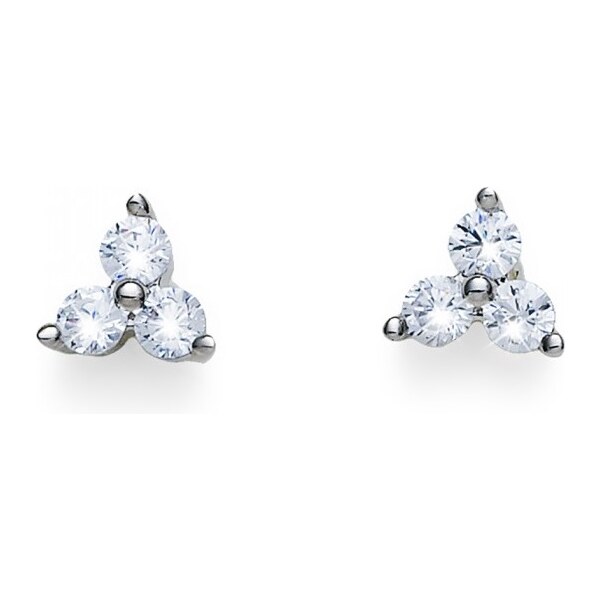 Oliver Weber Trblietavé kôstkové náušnice s čírymi zirkónmi 22989 66594951