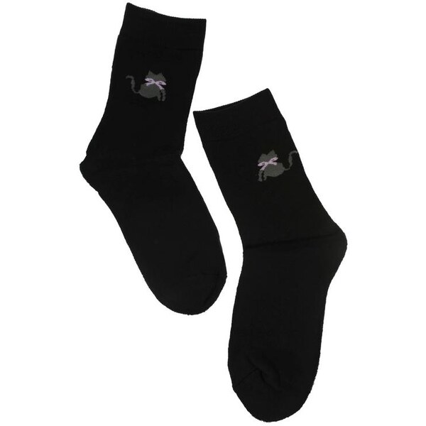 AURA.VIA Dámske čierne ponožky VIOLA 28784680