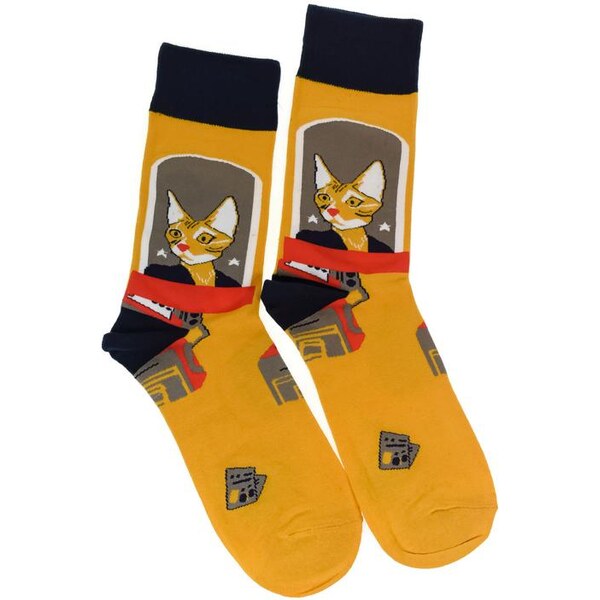 AURA.VIA Pánske žlté ponožky CIRO 28784800