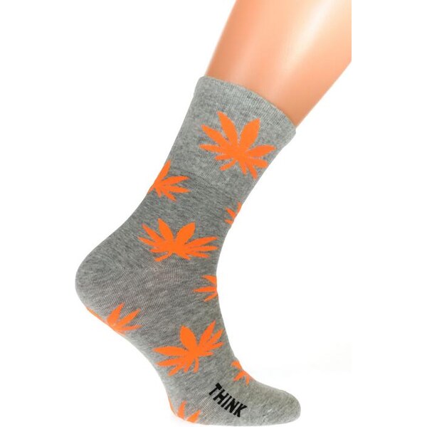 AURA.VIA Pánske sivé ponožky DENY 28784812