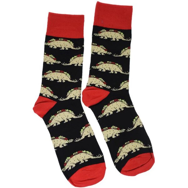 AURA.VIA Pánske červeno-čierne ponožky BELIE 28784819