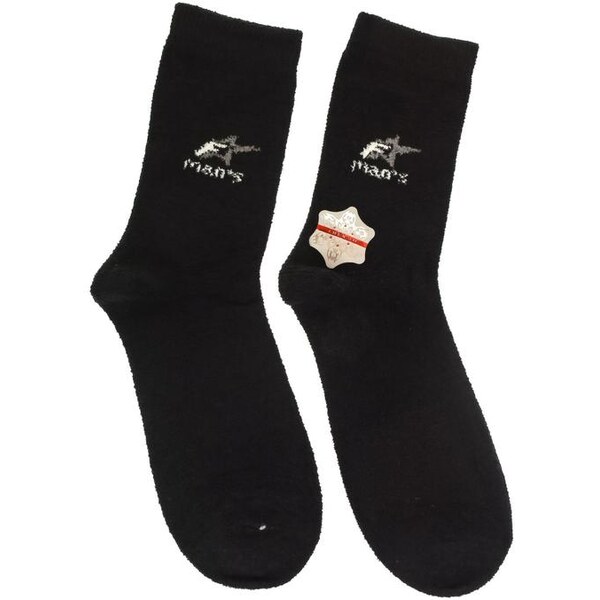 AURA.VIA Pánske thermo čierne ponožky MAN´S 28784844