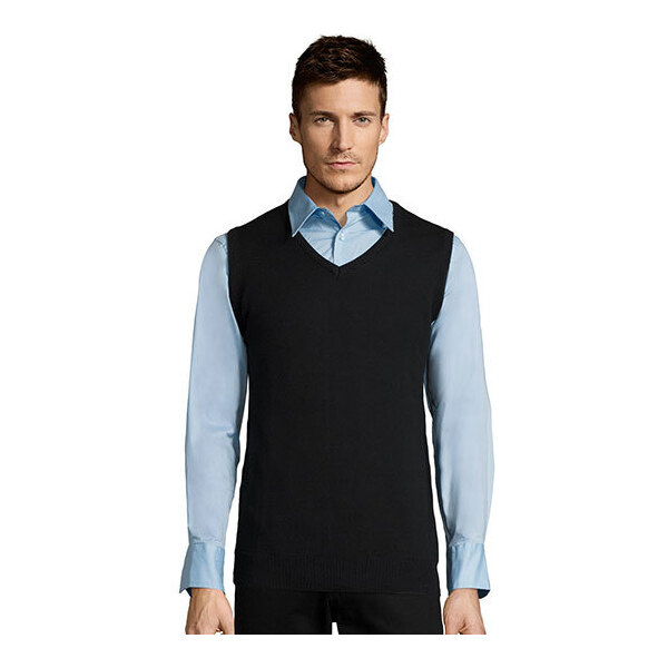 Pánská pletená vesta s výstřihem do V Sols Gentlemen 32444134