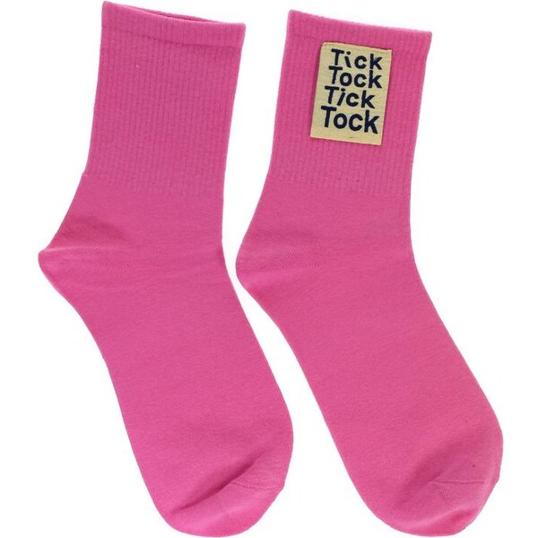 AURA.VIA Dámske ružové ponožky TICK/TOCK 28809434