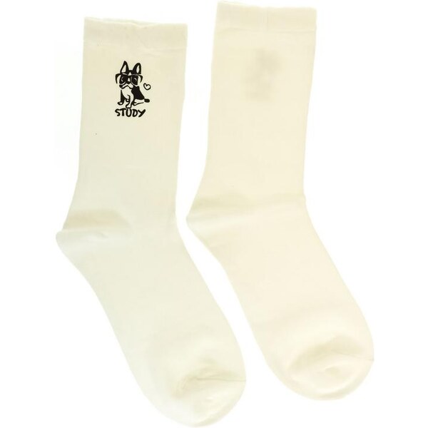 AURA.VIA Dámske biele ponožky STUDY 28809441