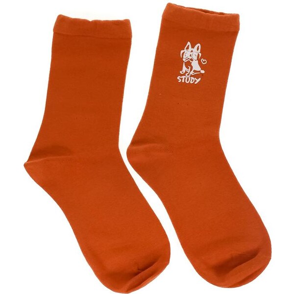 AURA.VIA Dámske oranžové ponožky STUDY 28809443