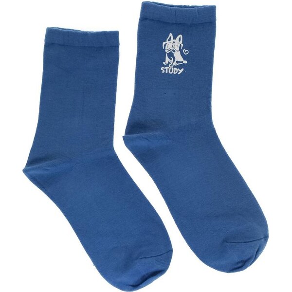 AURA.VIA Dámske modré ponožky STUDY 28809438