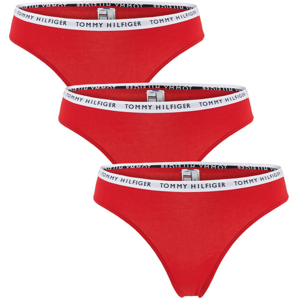 TOMMY HILFIGER - 3PACK fashion royal red dámske tangá - special 28821798