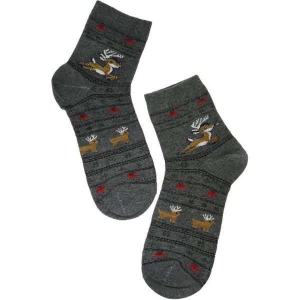 AURA.VIA Dámske tmavosivé ponožky SOBÍK 28837321