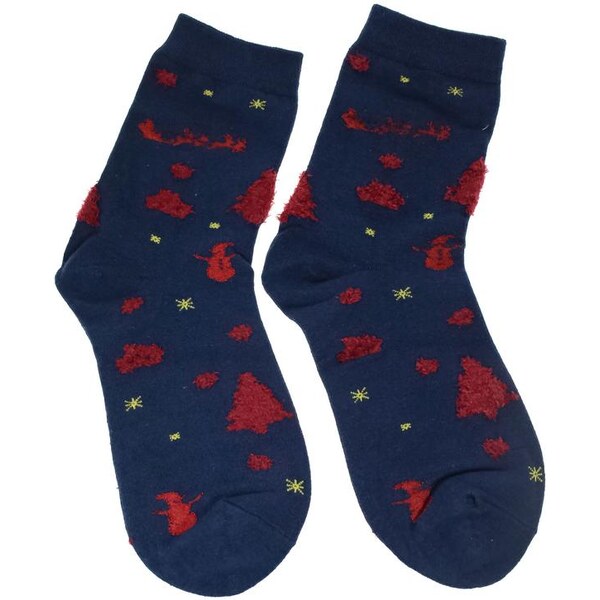 AURA.VIA Dámske tmavomodré ponožky CHRISTMAS 28837323
