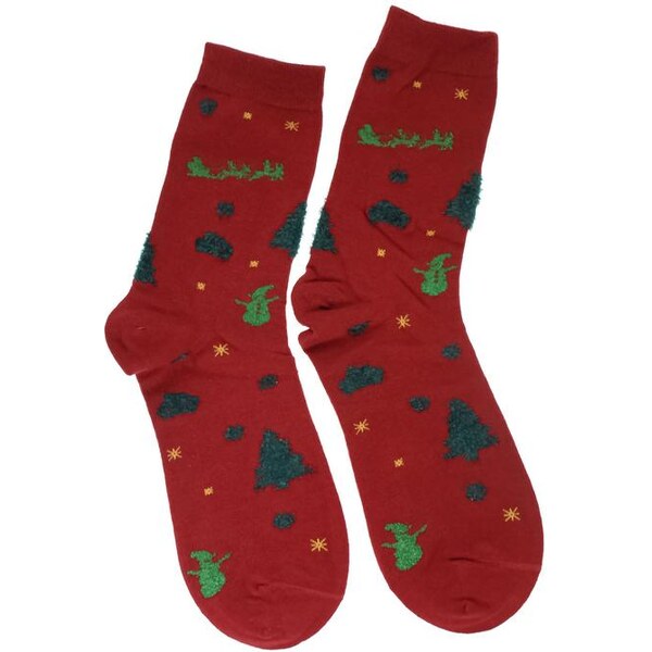 AURA.VIA Dámske červené ponožky CHRISTMAS 28837325