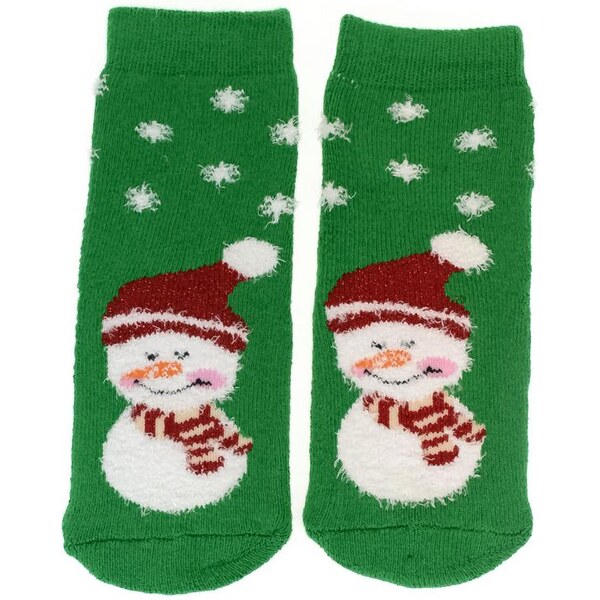 AURA.VIA Detské zelené ponožky SNOWMAN 28837347