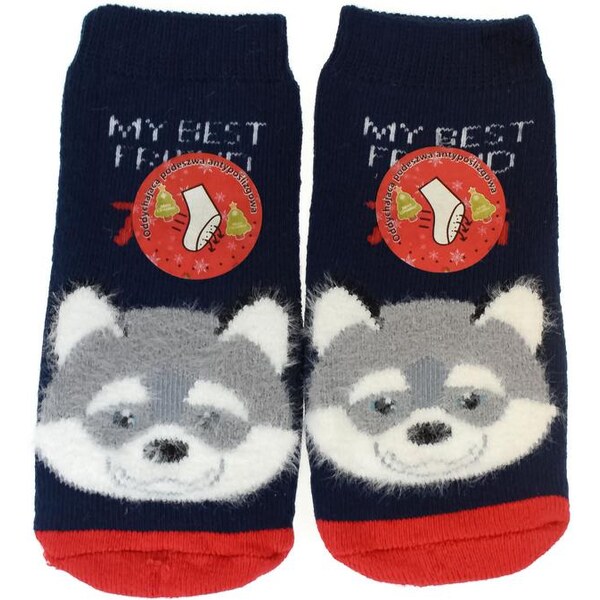 AURA.VIA Detské tmavomodré ponožky SANTA 28837345