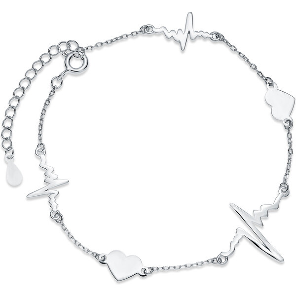 Olivie Strieborný náramok TLKOT SRDCA 5460 29309654