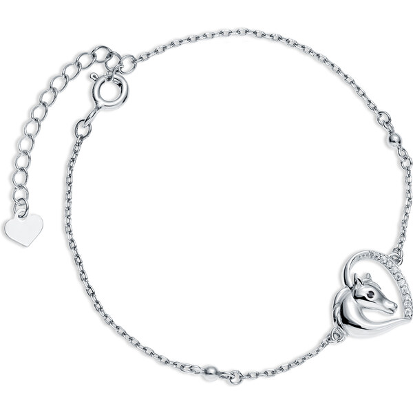 Olivie Strieborný náramok KÔŇ V SRDCI 5466 29309660